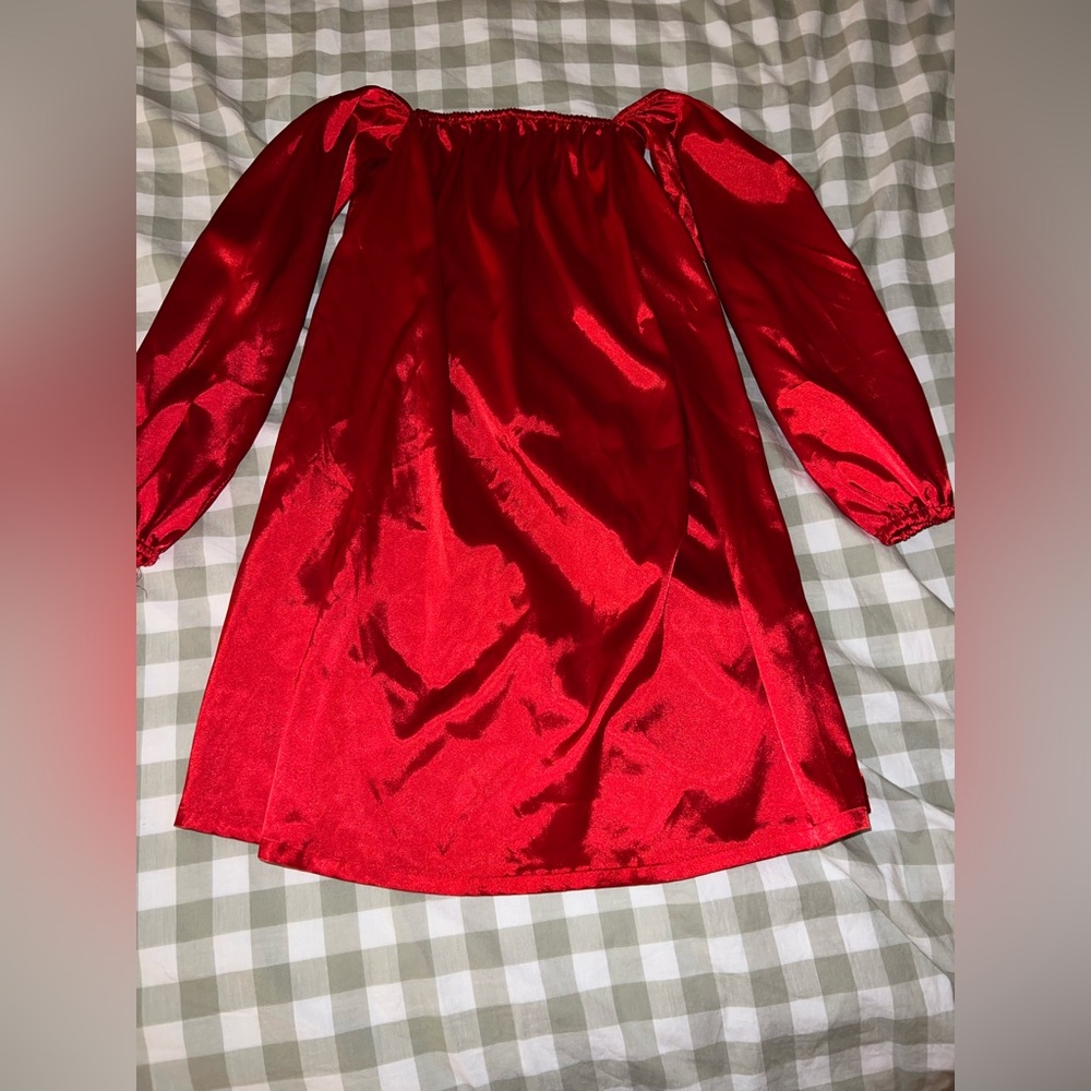Red H&M Satin Dress